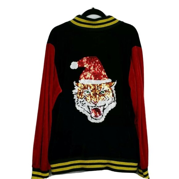 Holiday Time Other - Holiday Time Mens Velour Santa Tiger Jacket  Large